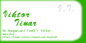 viktor timar business card